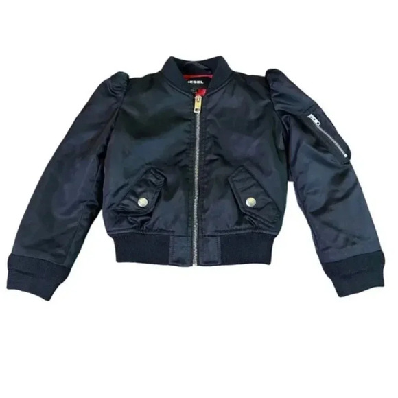 Diesel Youth Black Zip-Up Jacket Coat Size 4Y Boy Girl Unisex - Picture 1 of 11